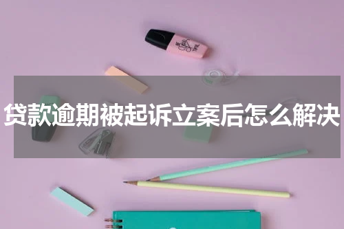 贷款逾期被起诉立案后怎么解决