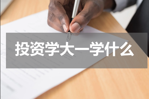 投资学大一学什么