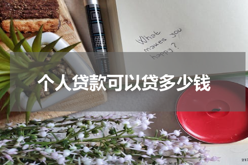 个人贷款可以贷多少钱