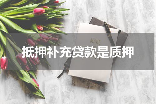 抵押补充贷款是质押