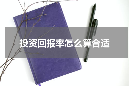 投资回报率怎么算合适