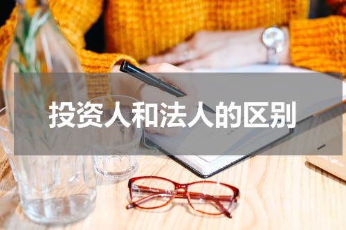 投资人和法人的区别