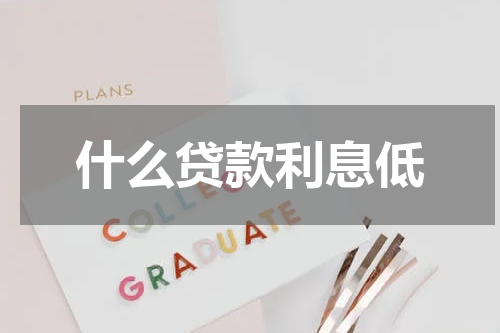 什么贷款利息低