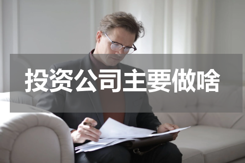 投资公司主要做啥