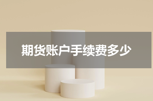 期货账户手续费多少