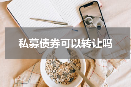 私募债券可以转让吗