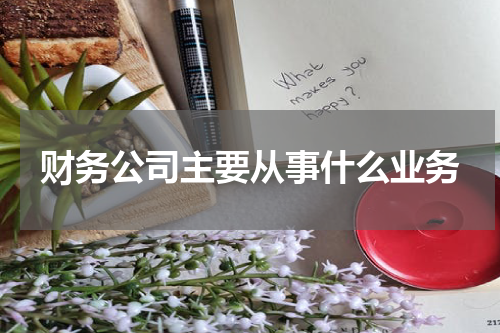 财务公司主要从事什么业务