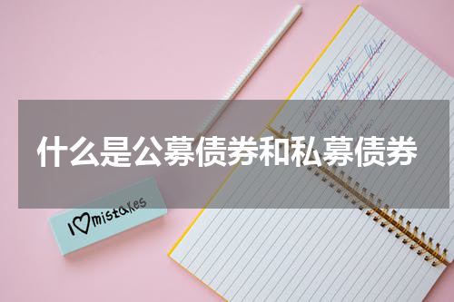 什么是公募债券和私募债券