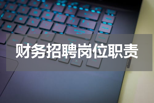 财务招聘岗位职责