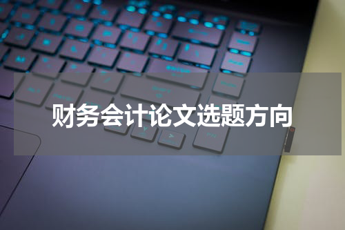 财务会计论文选题方向
