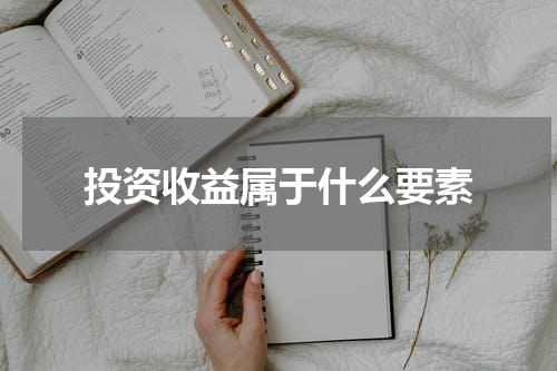 投资收益属于什么要素
