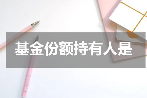 基金份额持有人是