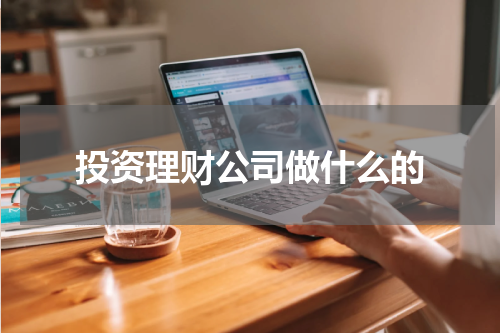 投资理财公司做什么的
