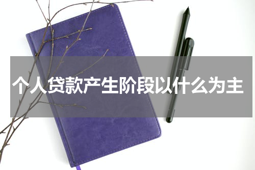 个人贷款产生阶段以什么为主