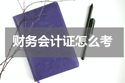 财务会计证怎么考