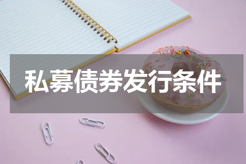 私募债券发行条件