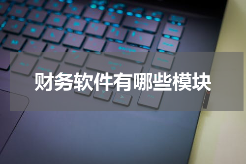 财务软件有哪些模块