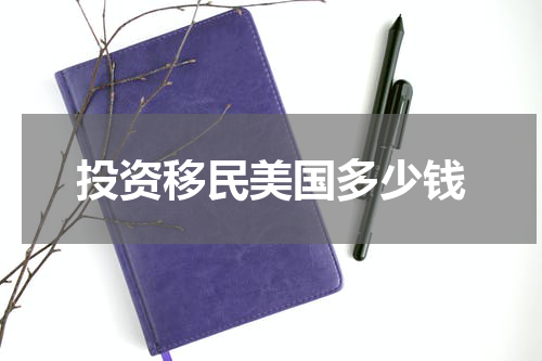 投资移民美国多少钱