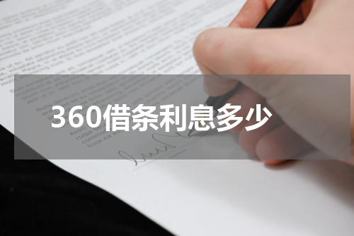 360借条利息多少