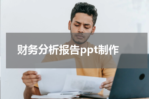 财务分析报告ppt制作