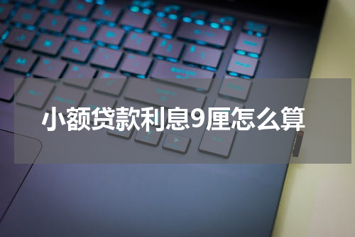 小额贷款利息9厘怎么算