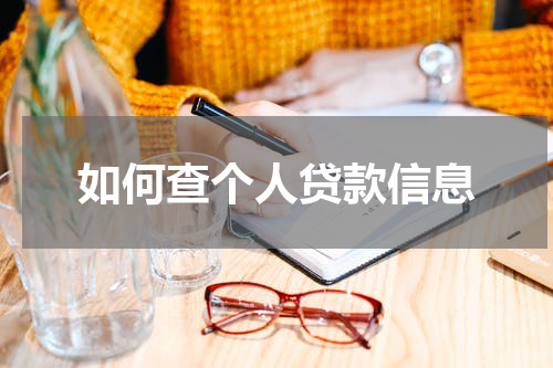 如何查个人贷款信息