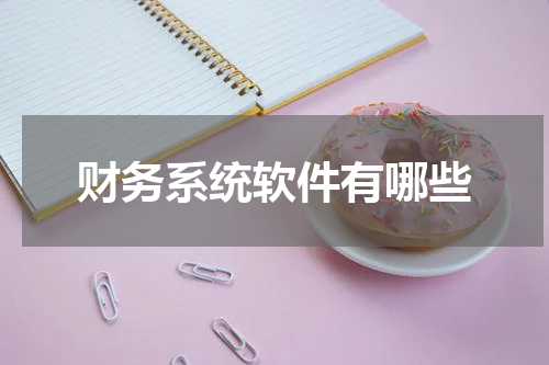 财务系统软件有哪些