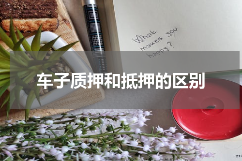 车子质押和抵押的区别