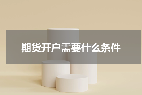 期货开户需要什么条件