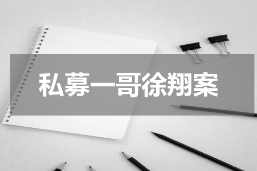 私募一哥徐翔案