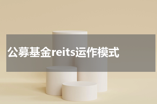 公募基金reits运作模式