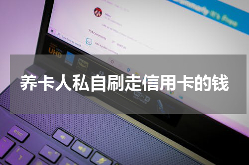 养卡人私自刷走信用卡的钱