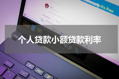 个人贷款小额贷款利率