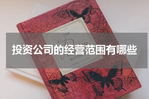 投资公司的经营范围有哪些