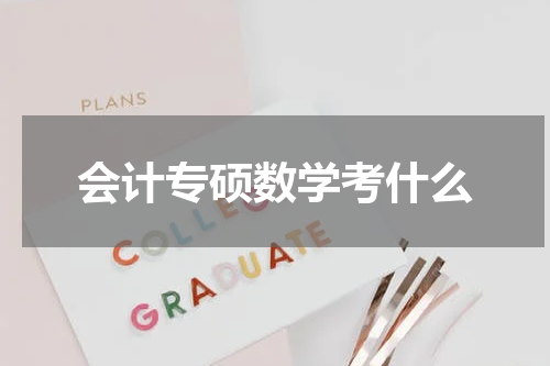 会计专硕数学考什么