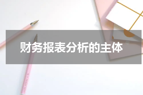 财务报表分析的主体