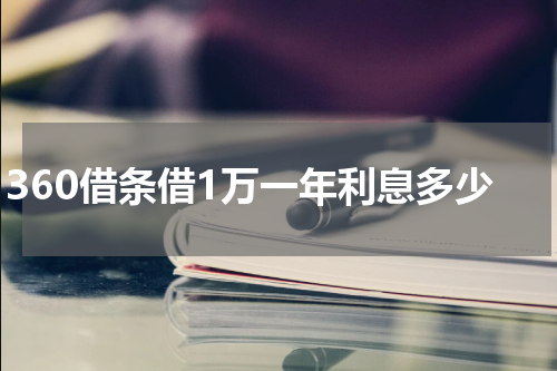 360借条借1万一年利息多少