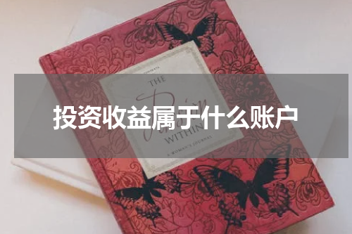 投资收益属于什么账户