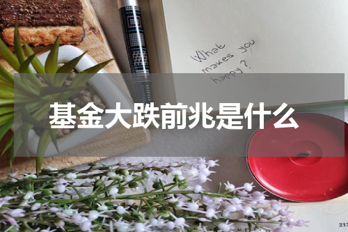 基金大跌前兆是什么