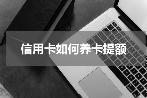 信用卡如何养卡提额