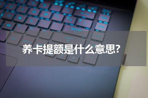 养卡提额是什么意思?