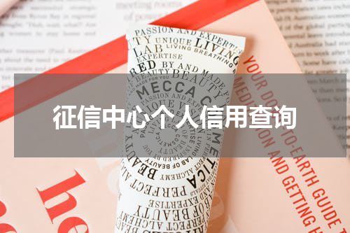 征信中心个人信用查询
