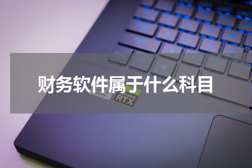 财务软件属于什么科目