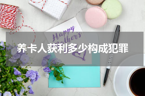 养卡人获利多少构成犯罪