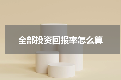 全部投资回报率怎么算