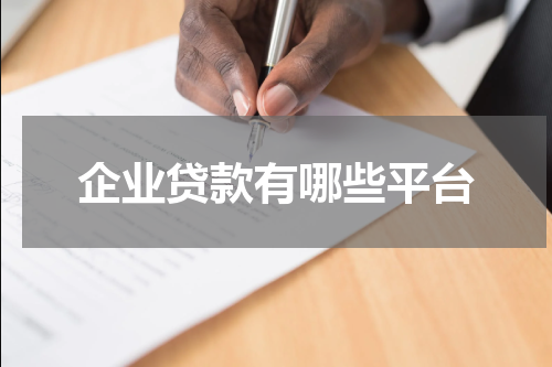 企业贷款有哪些平台