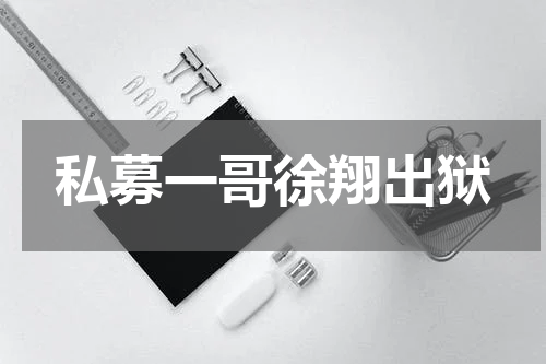 私募一哥徐翔出狱