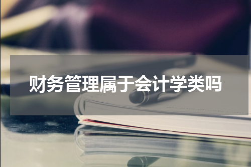 财务管理属于会计学类吗