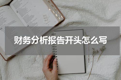 财务分析报告开头怎么写