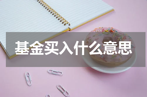 基金买入什么意思